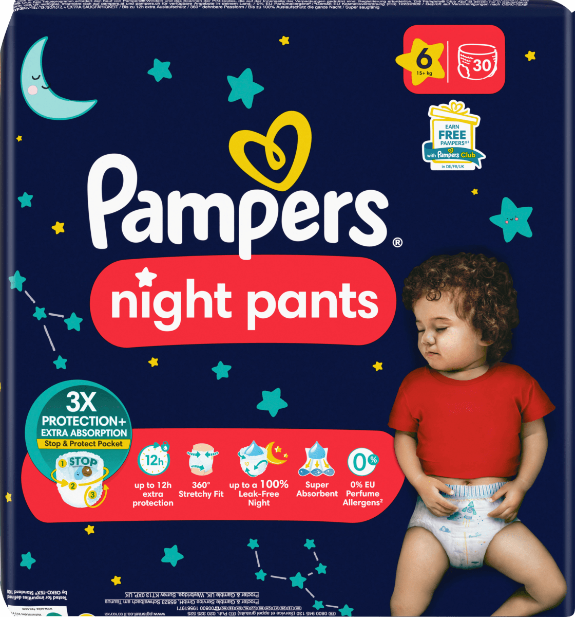 Baby Pants night Baby Dry Gr. 6 (15+ kg), 30 St
