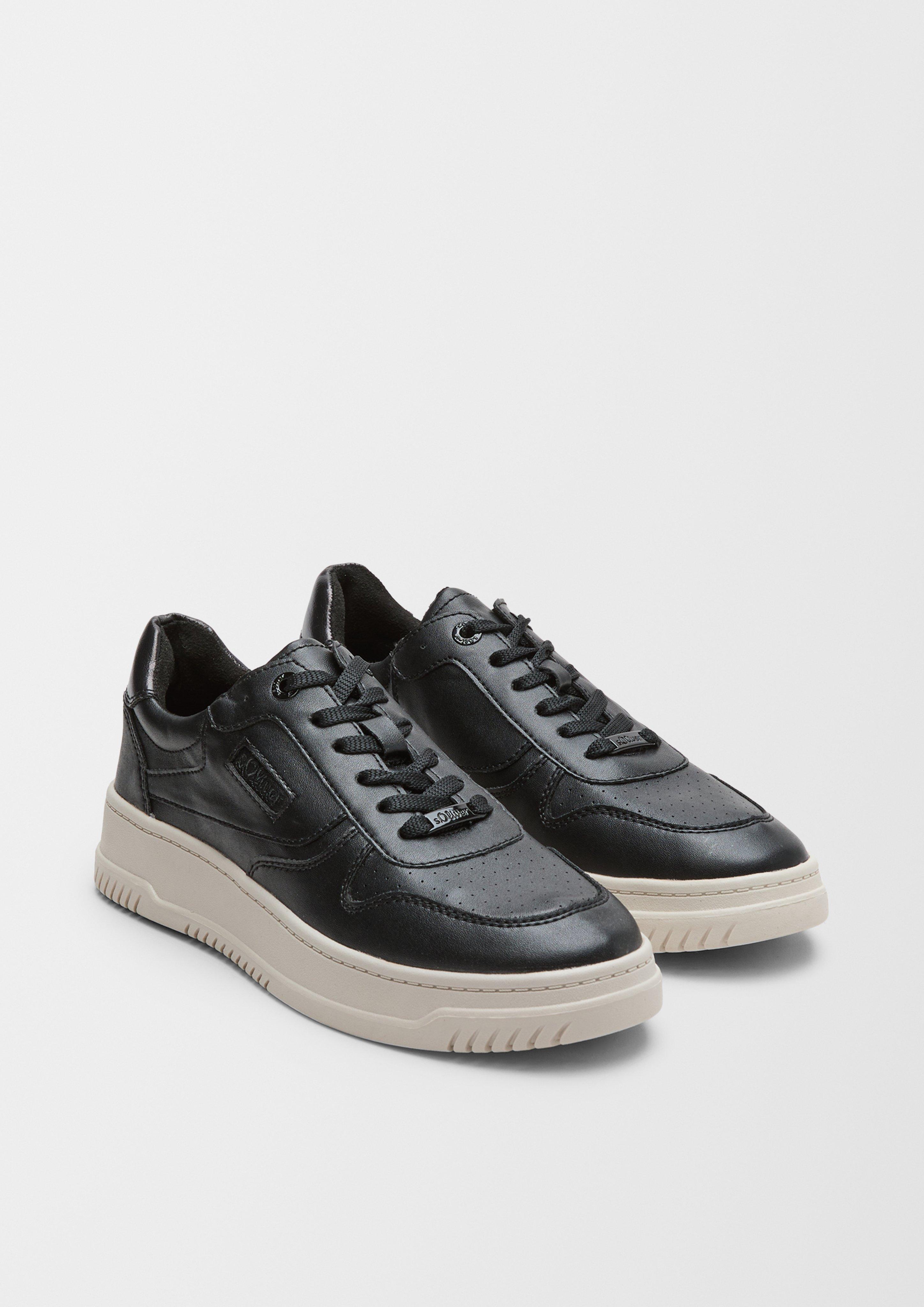 Kunstleder-Sneaker mit Plateau  6006416-001