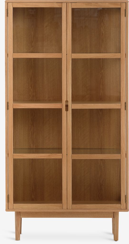 VESTERBY Display Cabinet VESTERBY tall, 2 doors, natural oak