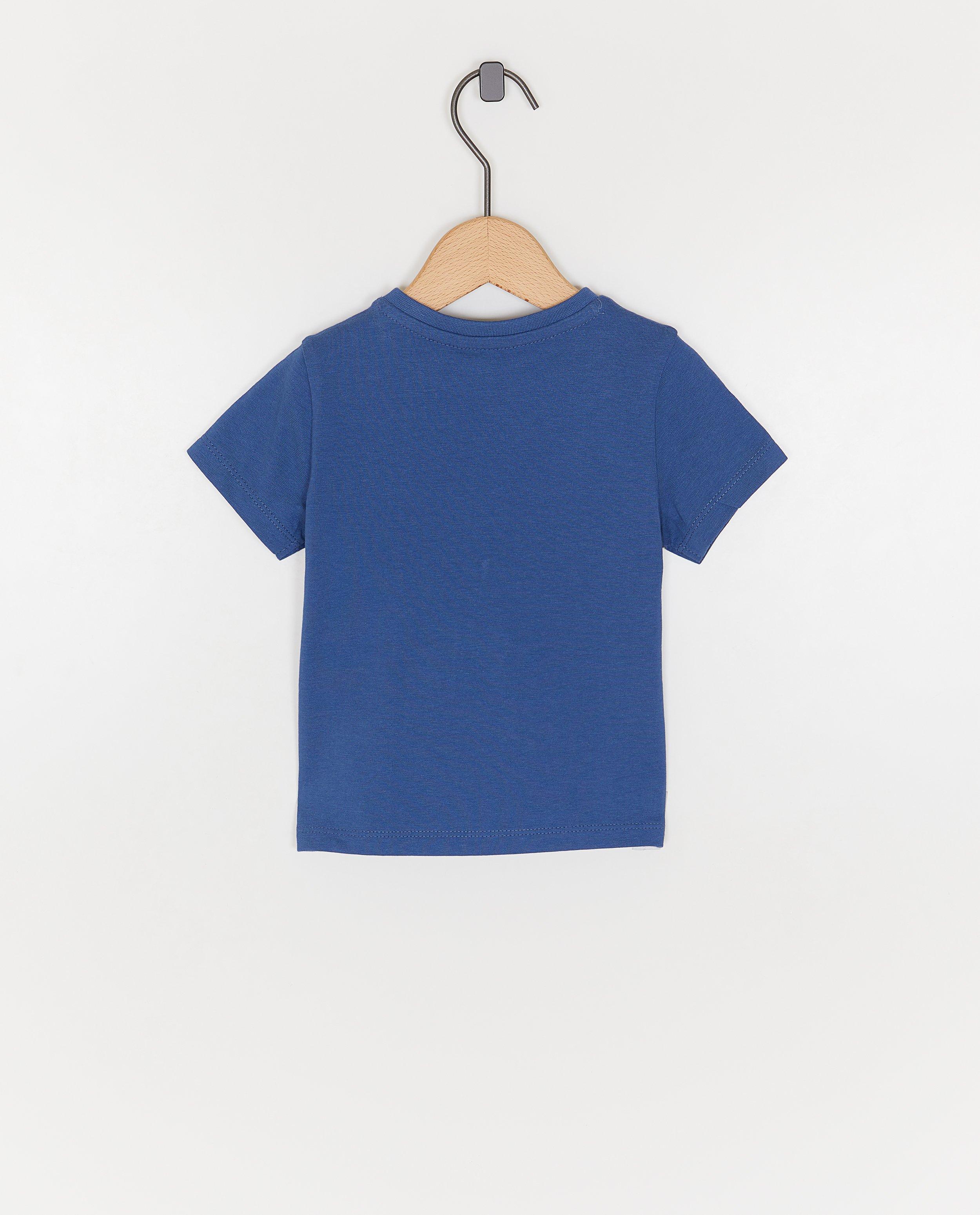 Tricou Baptiste cu dungi din bumbac organic, unisex, 62-92 albastru