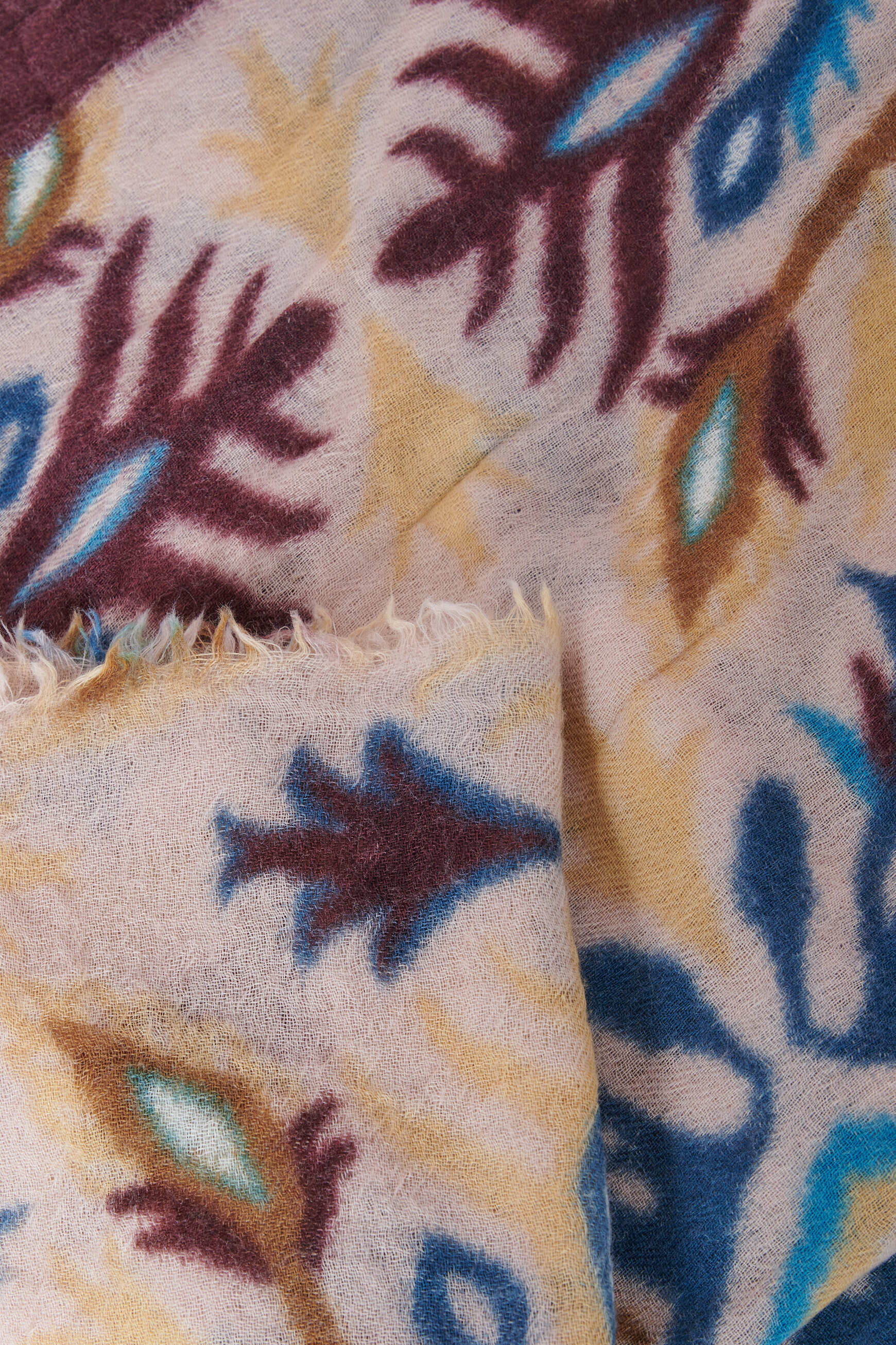 foulard polina 100% laine prune femme