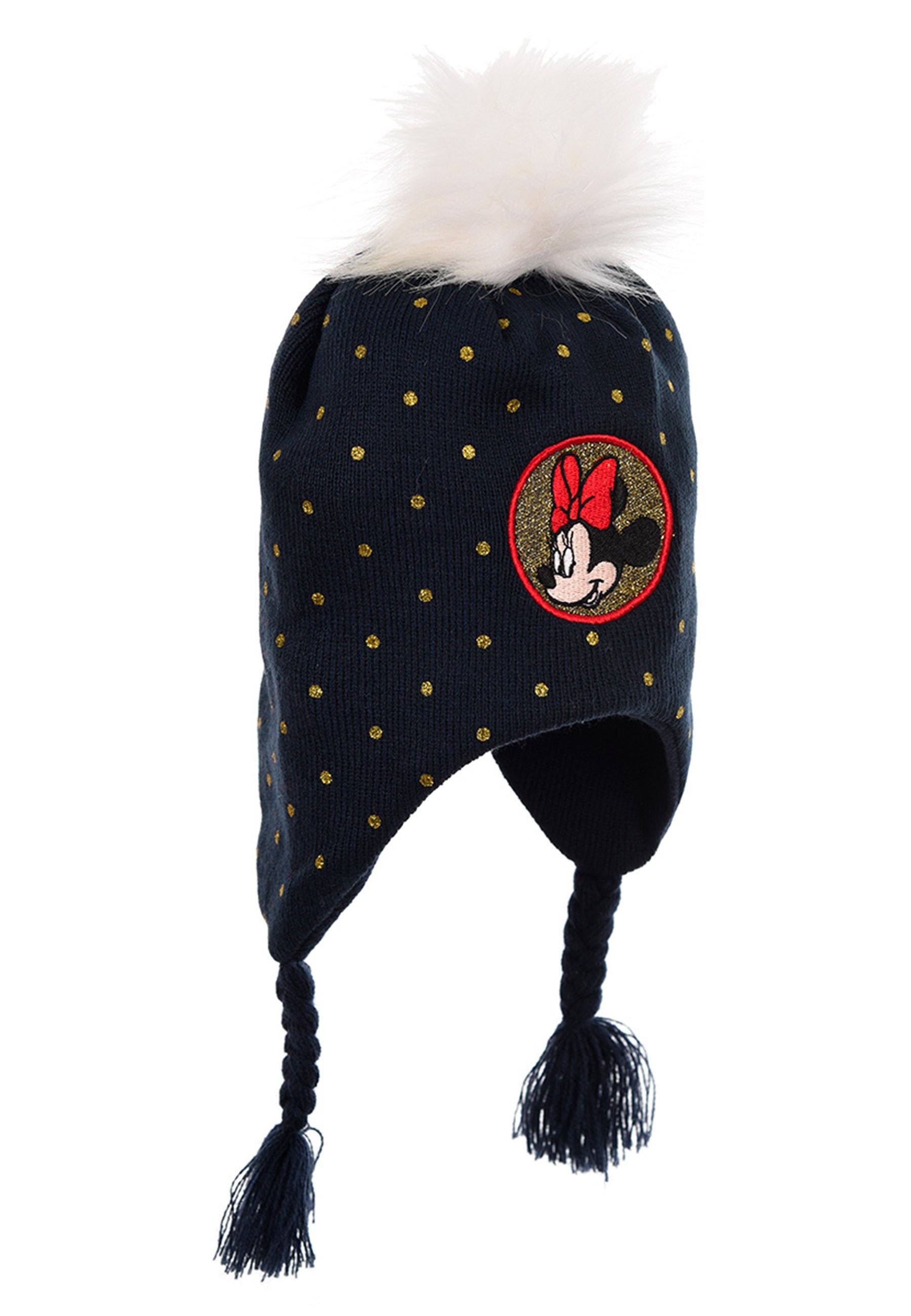 Minnie Mouse Bommelmütze Mädchen Kinder Winter-Bommel-Mütze