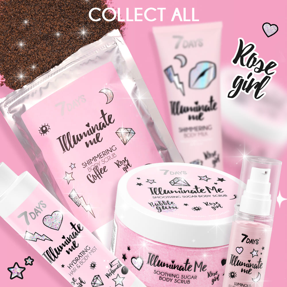 7days Rose Girl Shimmering Body Milk Lait corps chatoyant