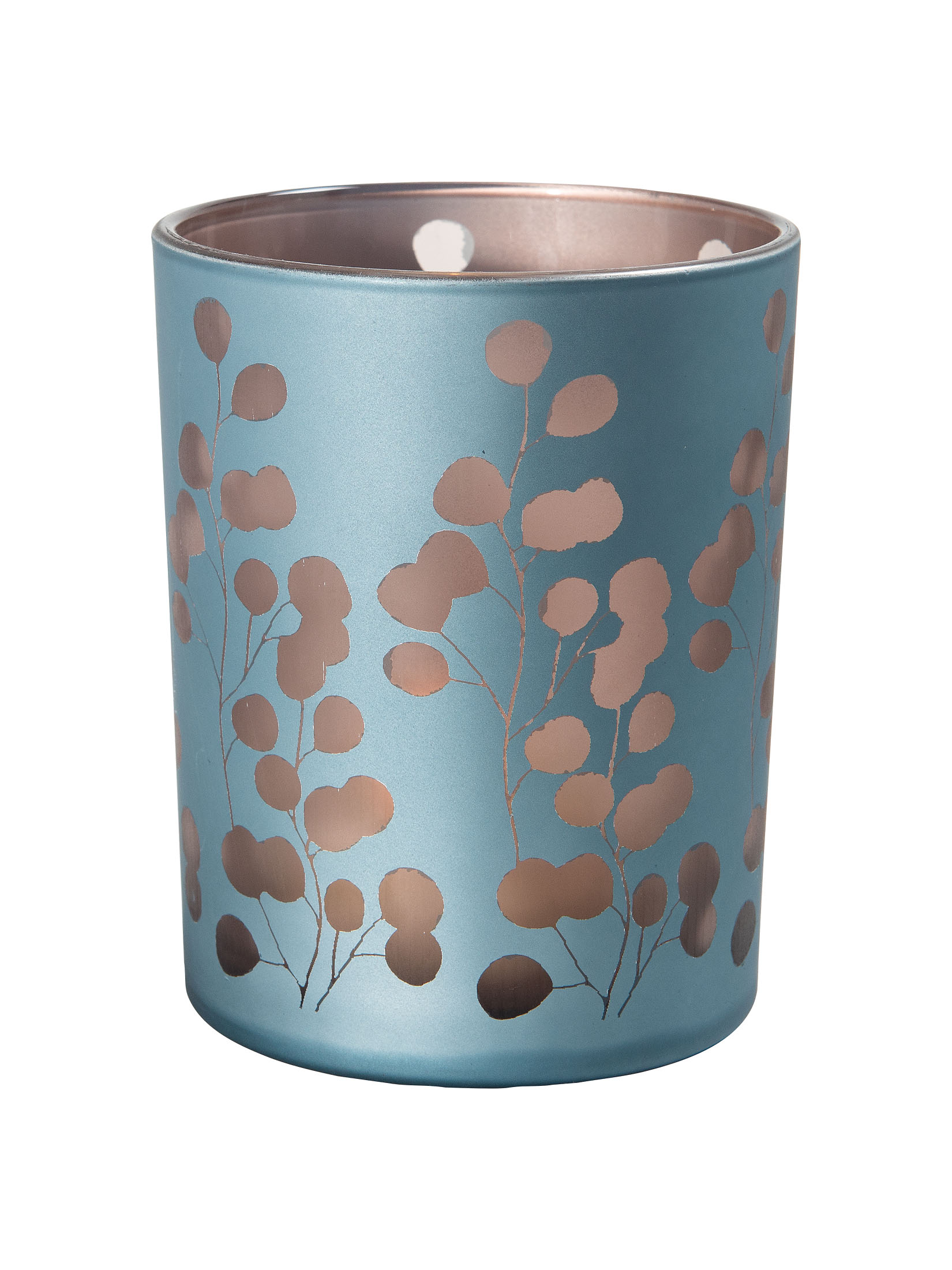 Lunaria Windlicht, Grau/Gold