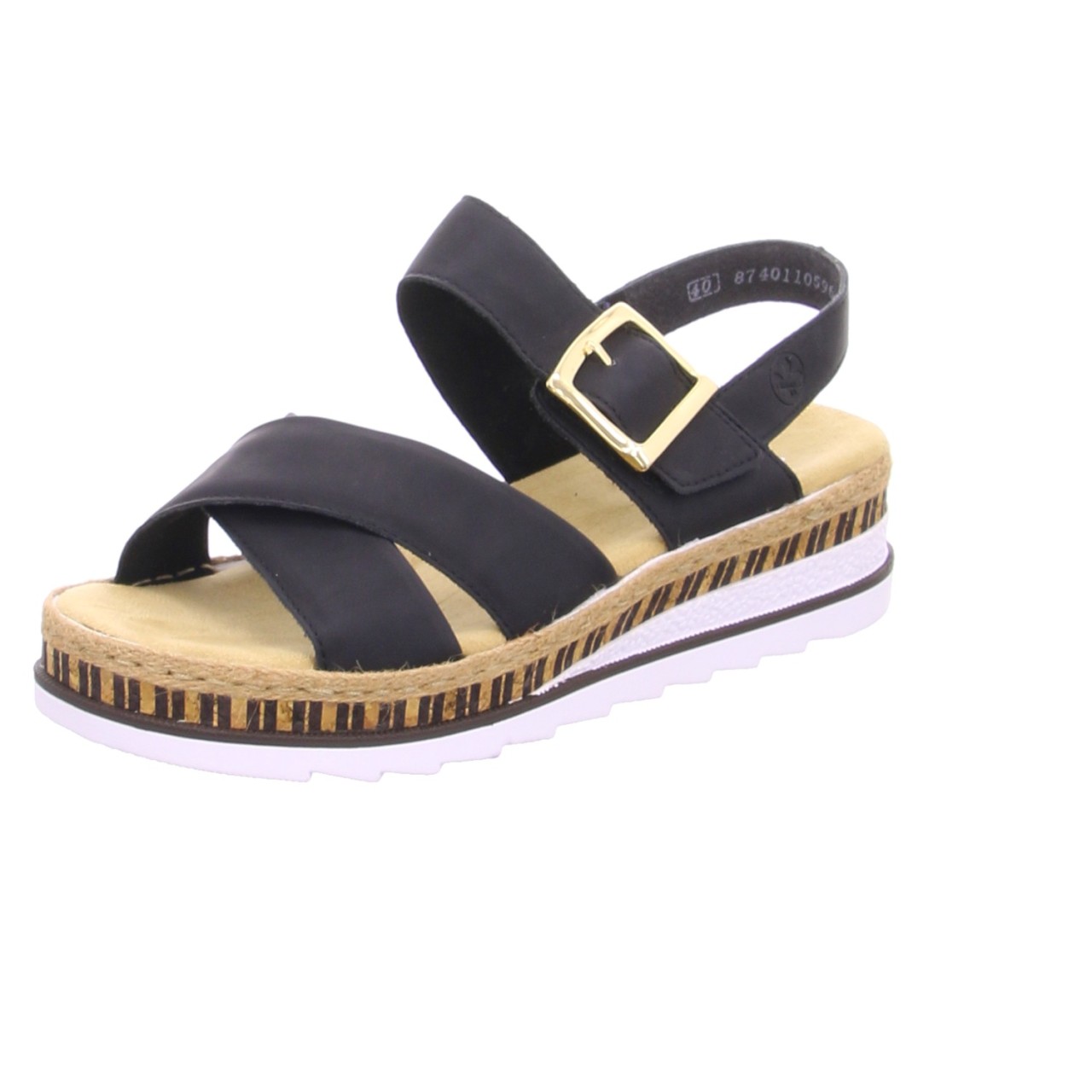 RIEKER Klassische Sandalen schwarz