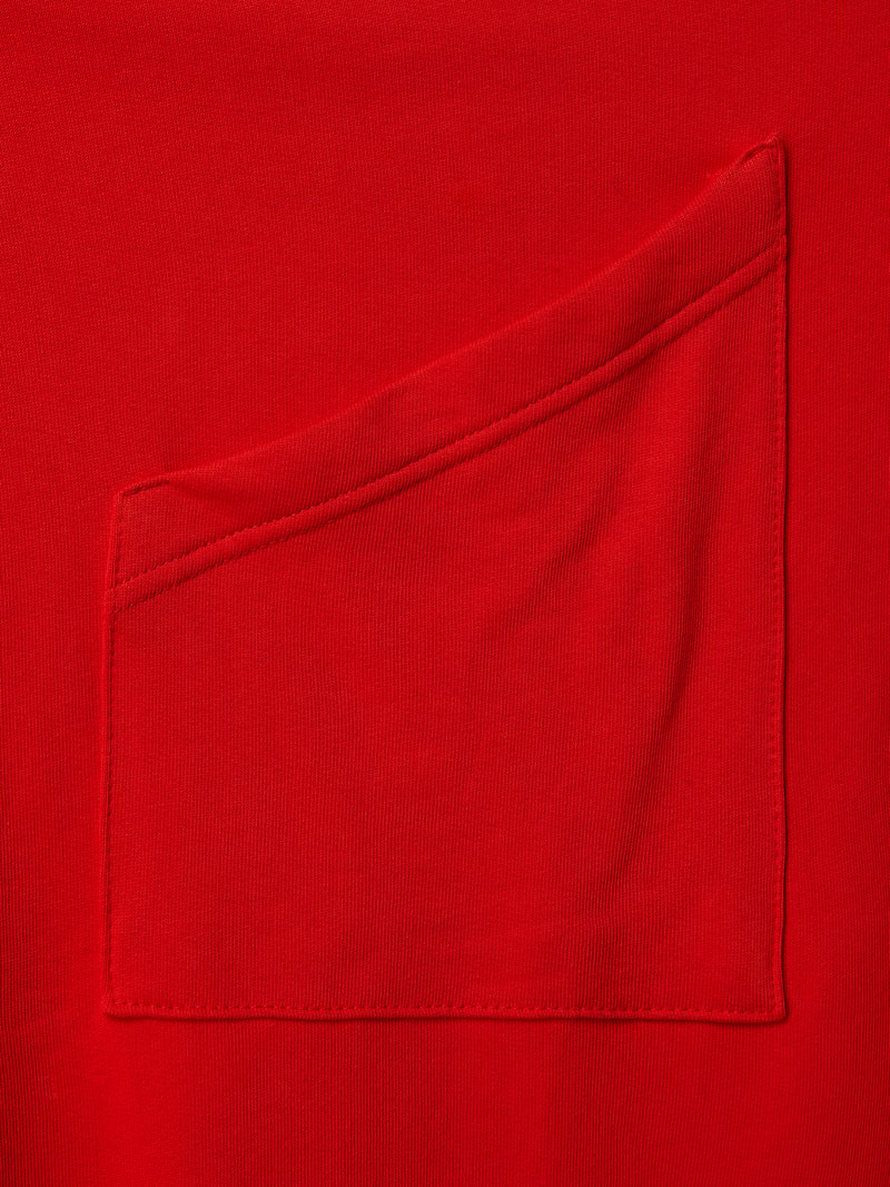 Bademantel aus Baumwolle in rot