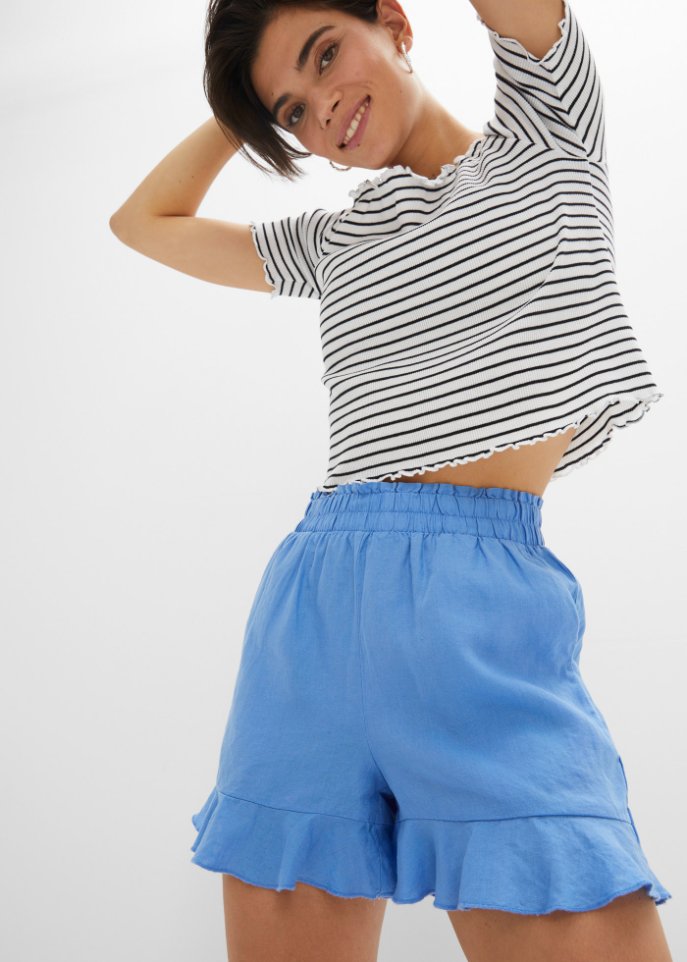 Kurze Webshorts mit Lyocell