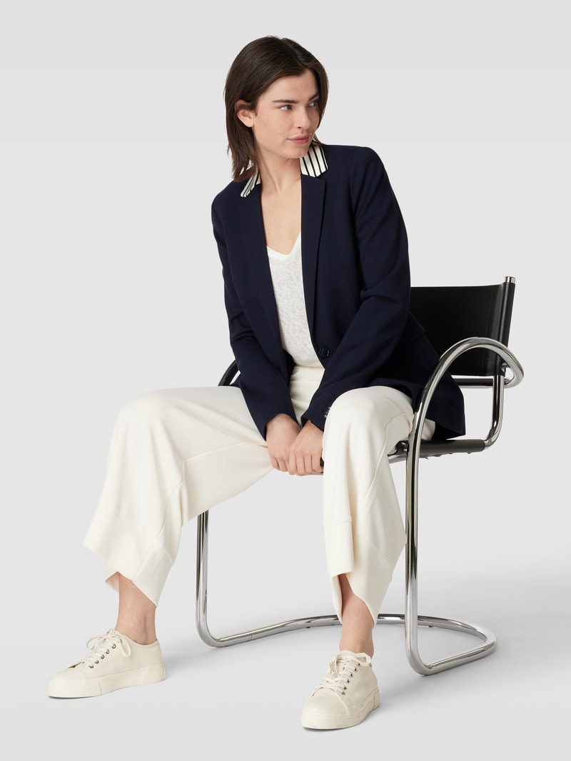 Slim Fit Blazer mit Pattentaschen in marineblau