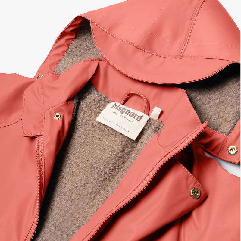 aarhus rain suit wool rhubarb sorbet - Rot