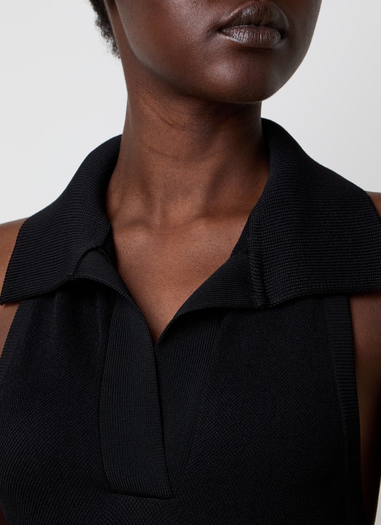 Rochie mini Alaïa skater cu guler polo