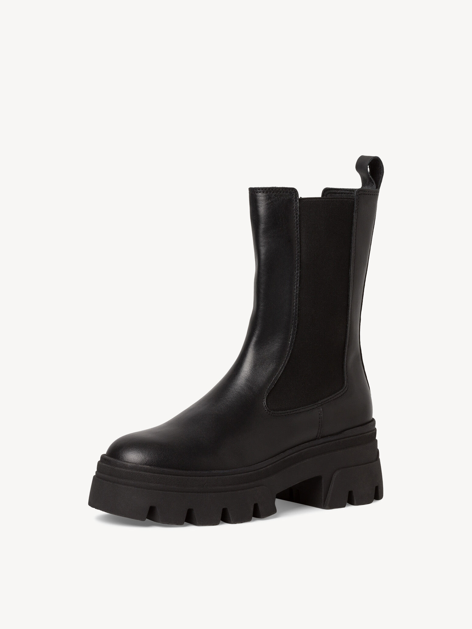 Bottine Chelsea en cuir - noir