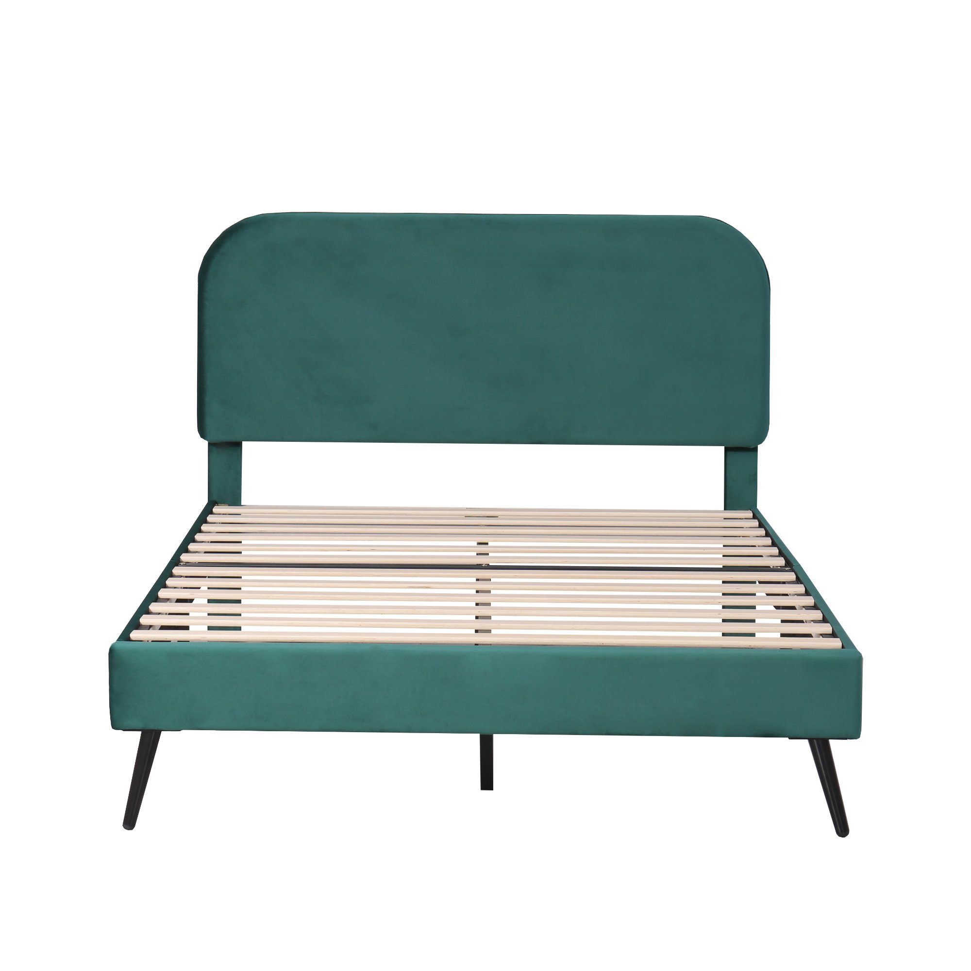 Flieks Polsterbett, Doppelbett 140x200cm Samt