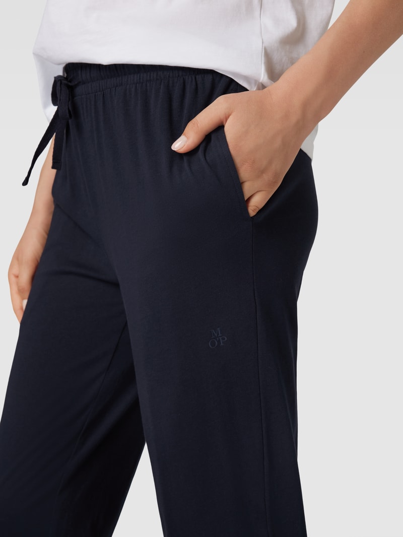 Sweatpants mit elastischem Bund in dunkelblau