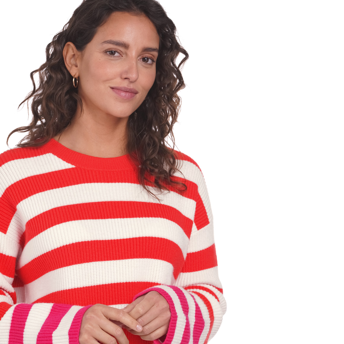 Damen Strickpullover gestreift