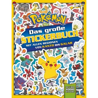 Pokémon Buch - Das große Stickerbuch mit allen Regionen von Kanto bis Galar