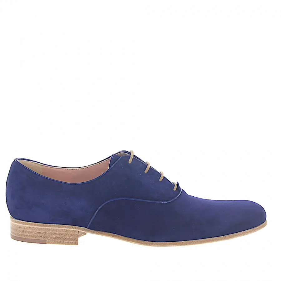 Unützer - Schnürer Veloursleder blau - blau