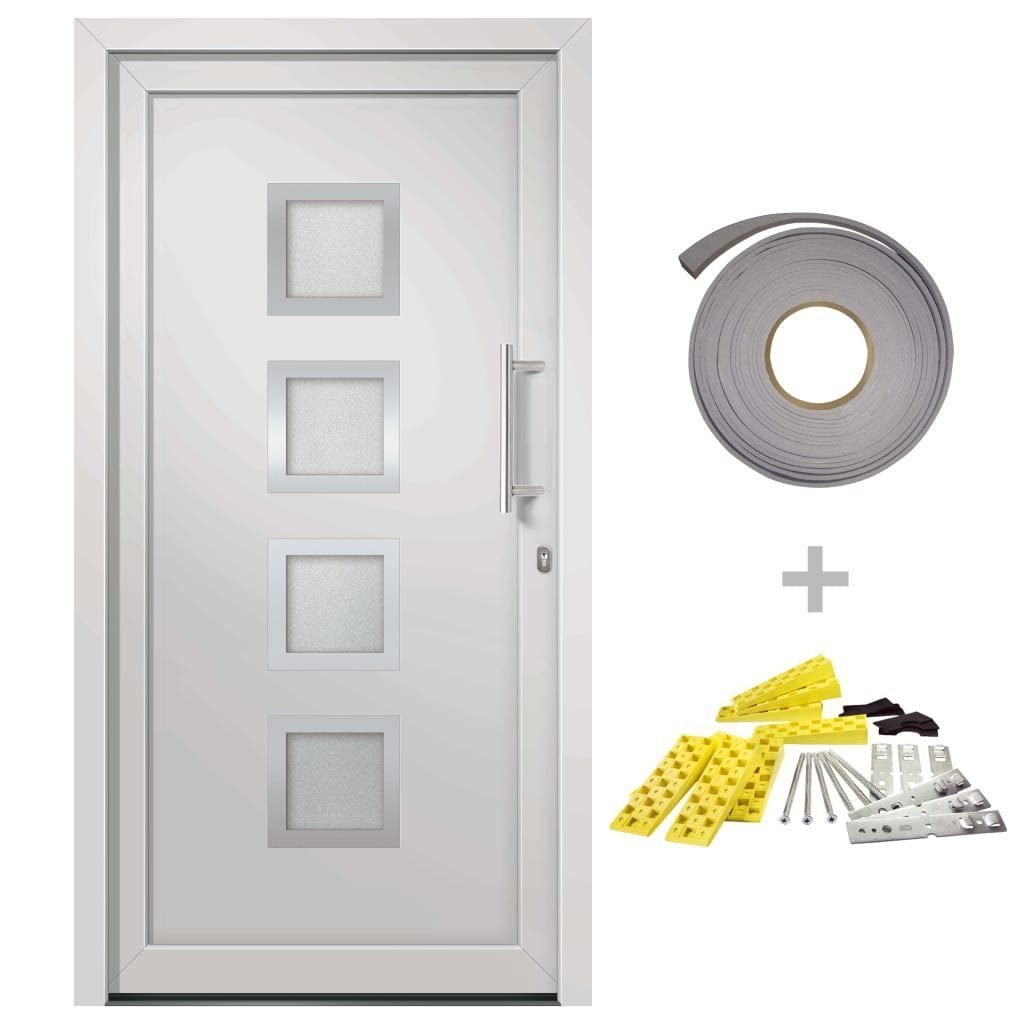 vidaXL Haustür Haustür Weiß 108x208 cm (1-St)