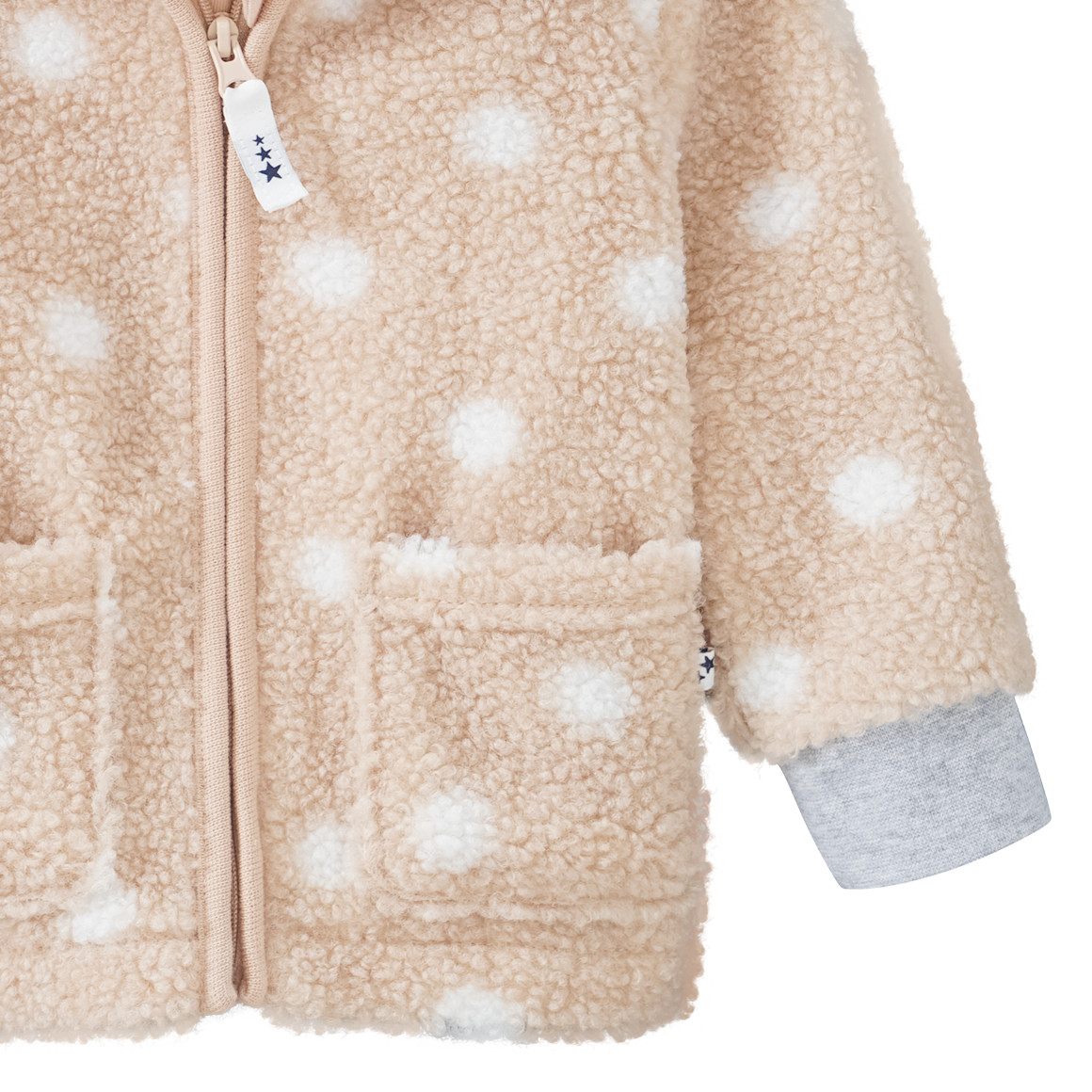 Newborn Kuscheljacke aus Teddyplüsch