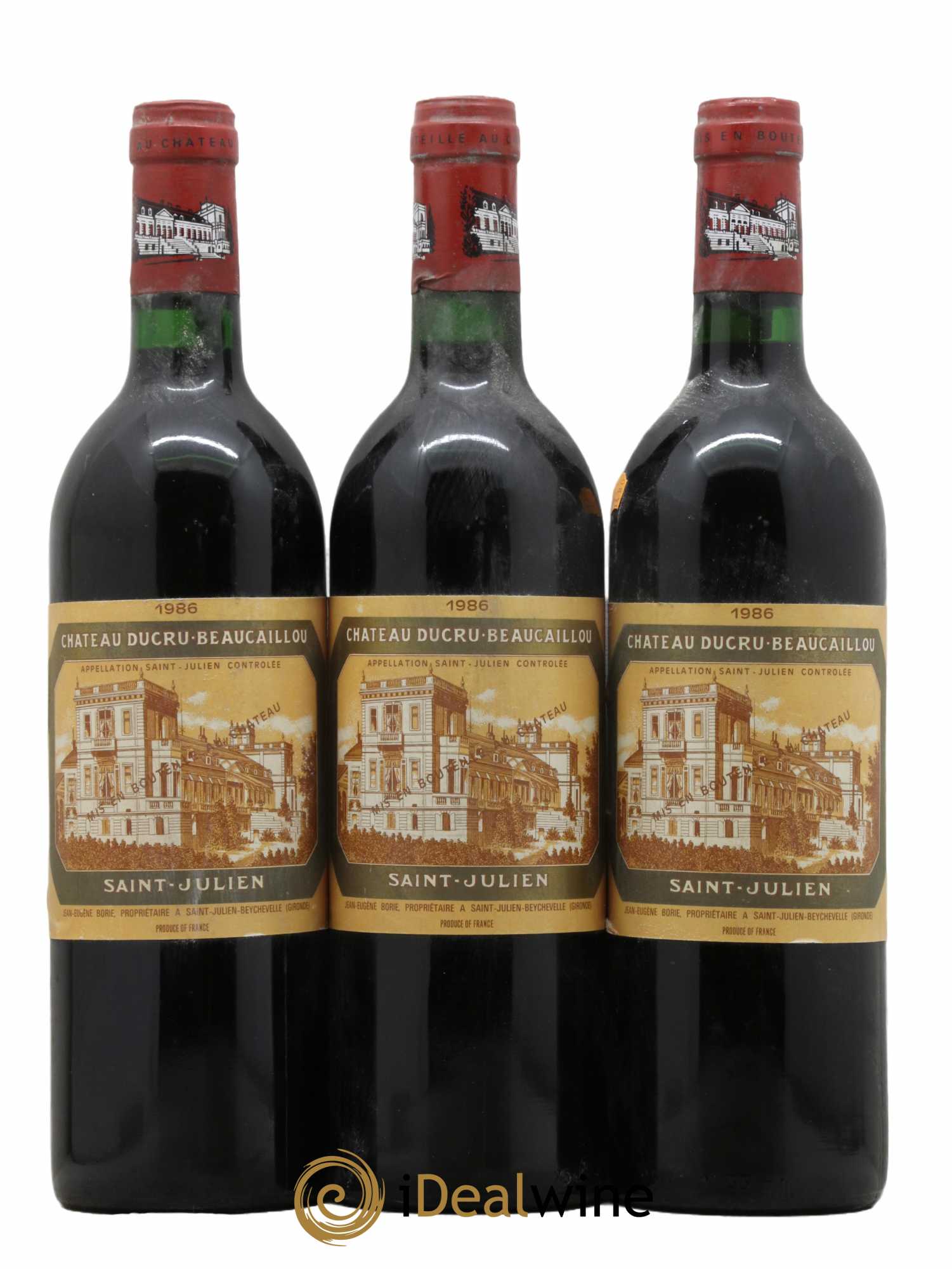 Château Ducru Beaucaillou 2ème Grand Cru Classé  1986 - Lot de 3 Bouteilles