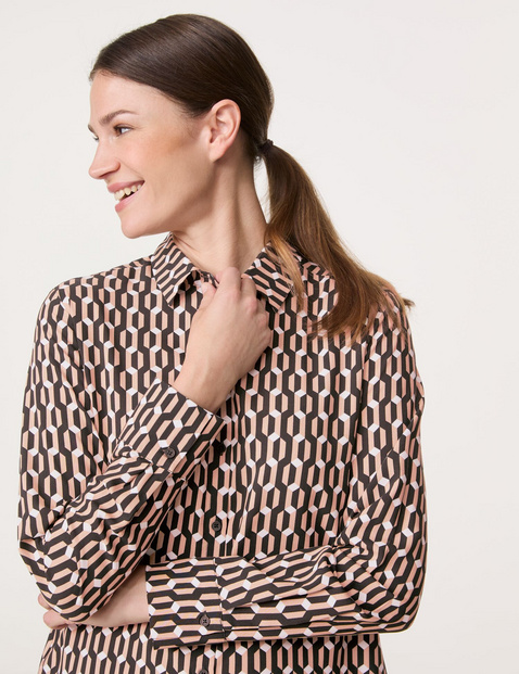 Gemusterte Bluse aus nachhaltigem Material