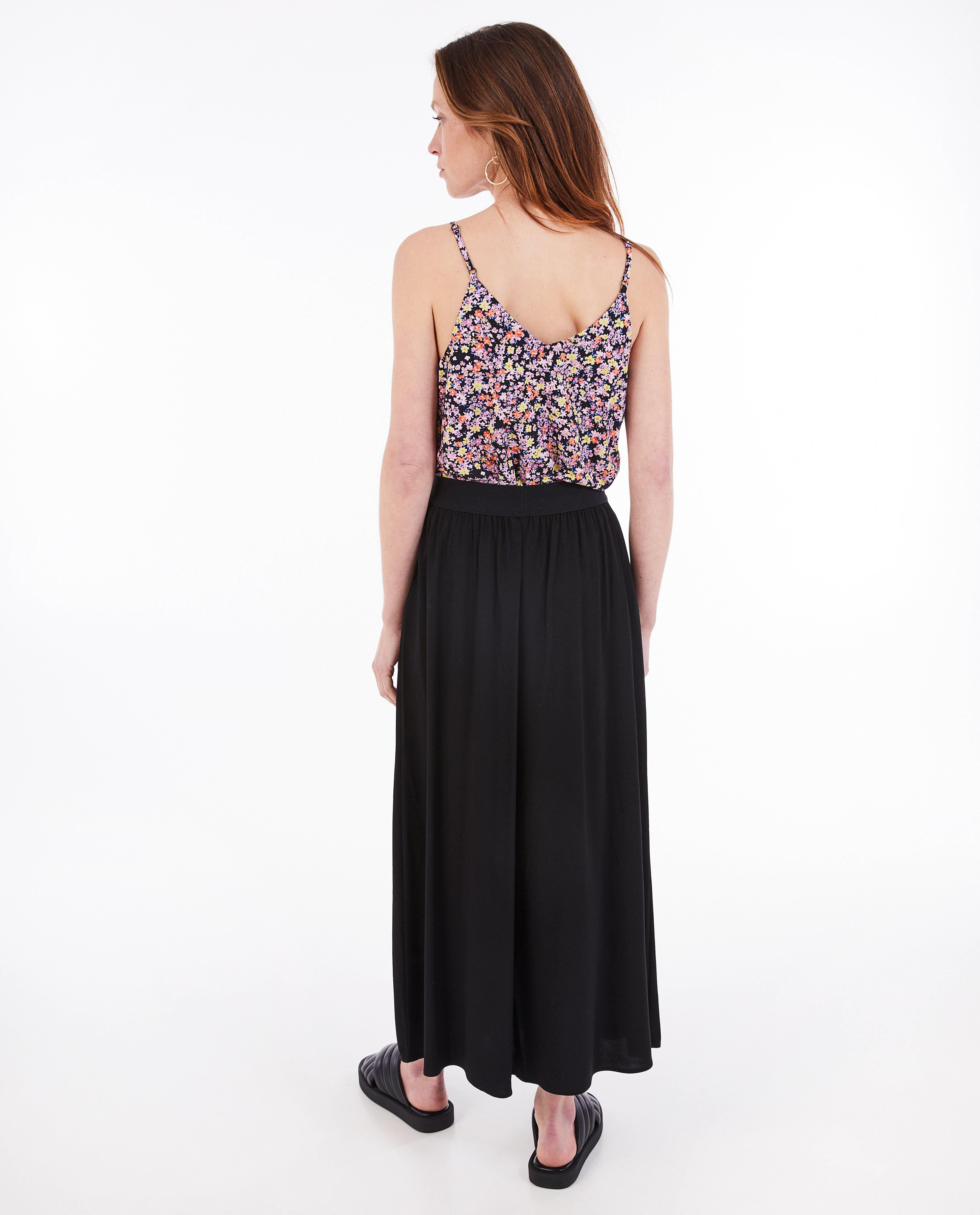 Top Sora cu imprimeu floral albastru închis