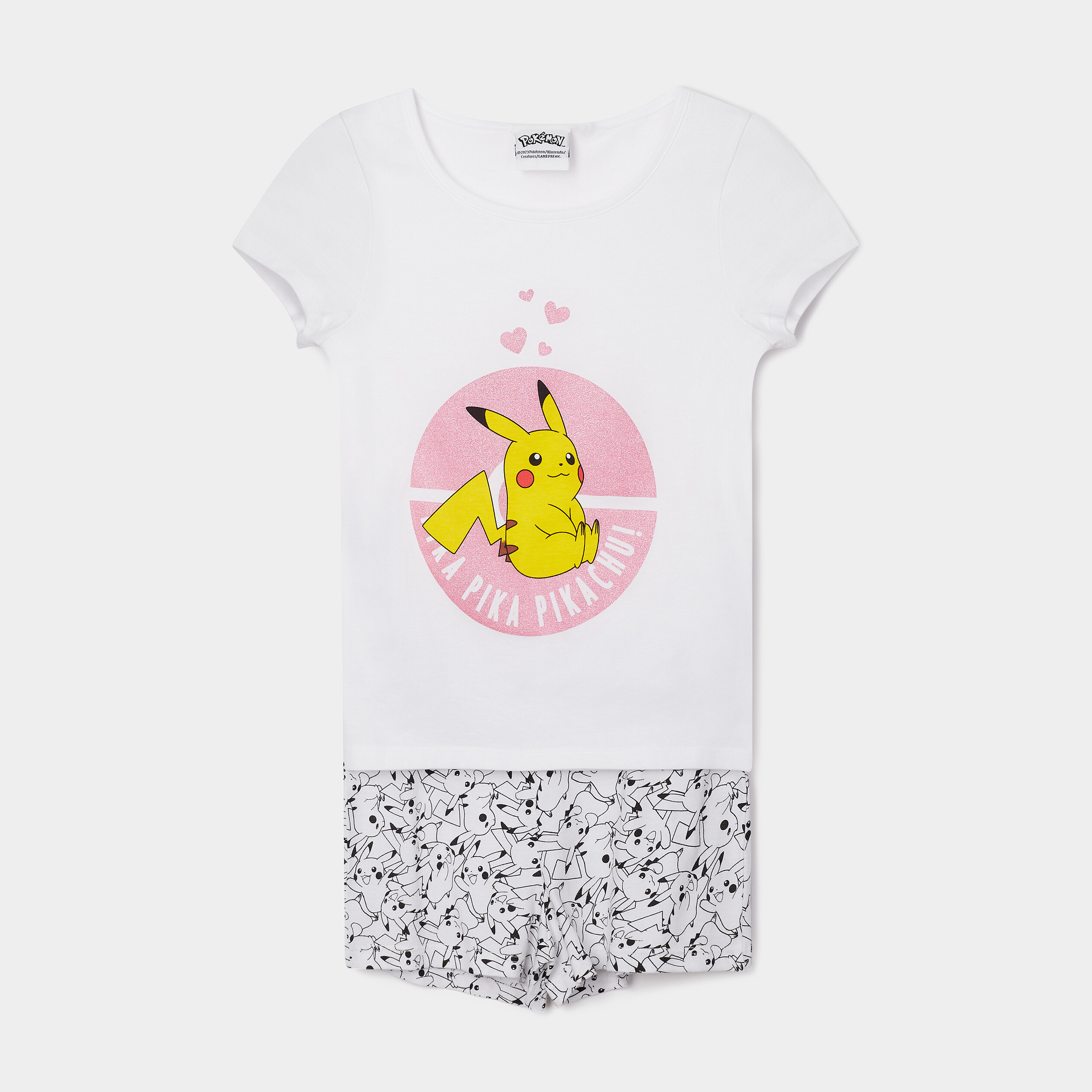 Ensemble pyjama 2 pièces Pokémon blanc fille | La Halle