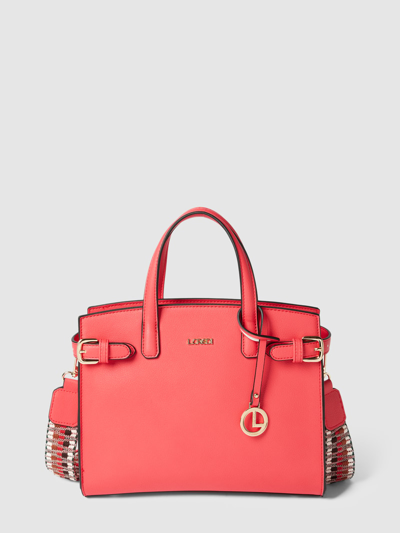 Handtasche mit Label-Detail Modell 'INSANTE' in koralle