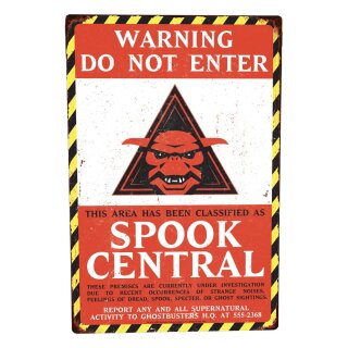Ghostbusters Metallschild Spook Central