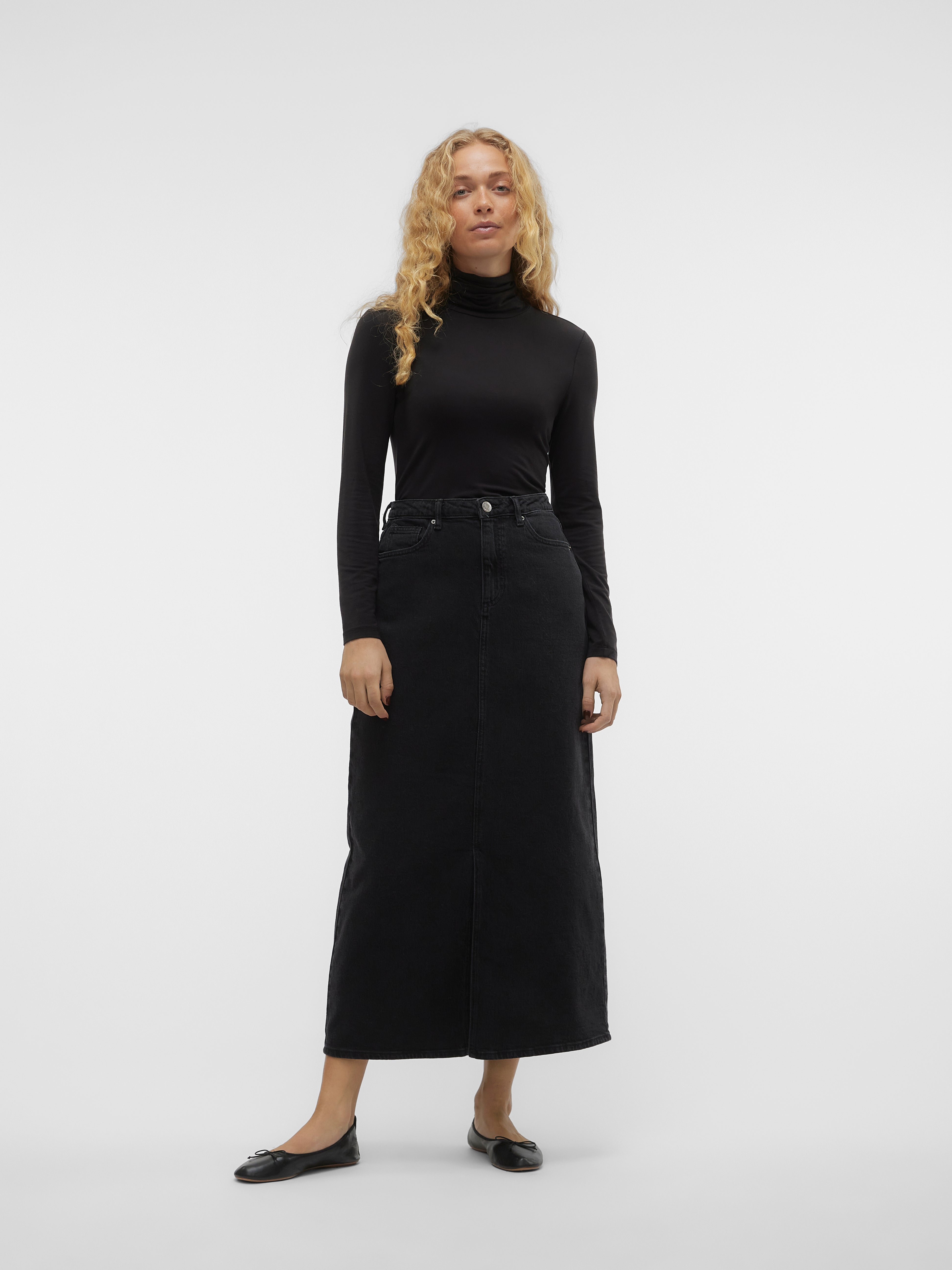 VMTESSA Hohe Taille Langer Rock