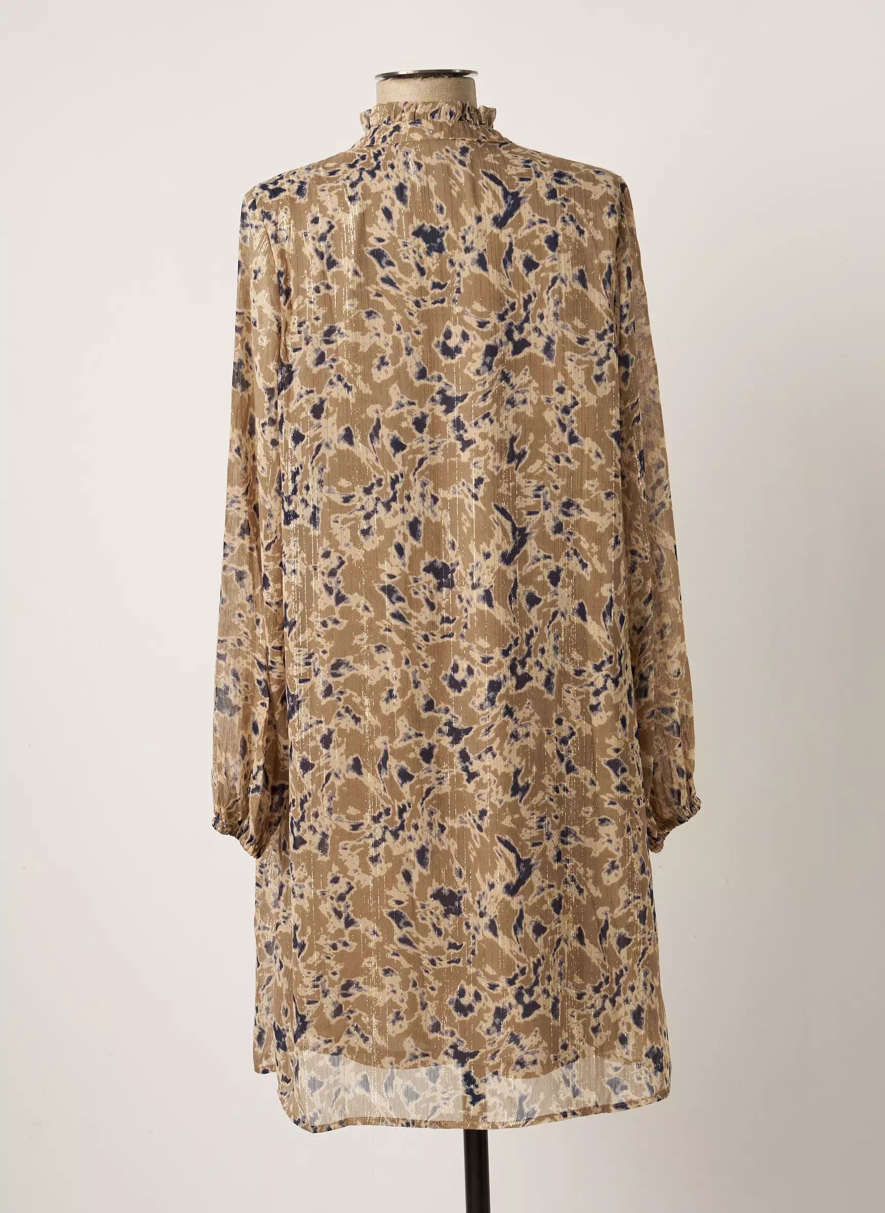 Kaffe Robes Mi Longues Femme couleur beige
