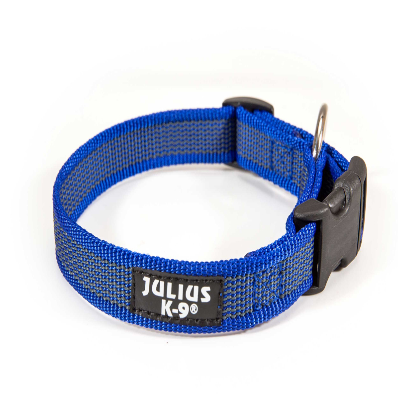 JULIUS-K9 Hundehalsbänder JULIUS-K9 Halsband 20mm x 27-42cm blau/ grau
