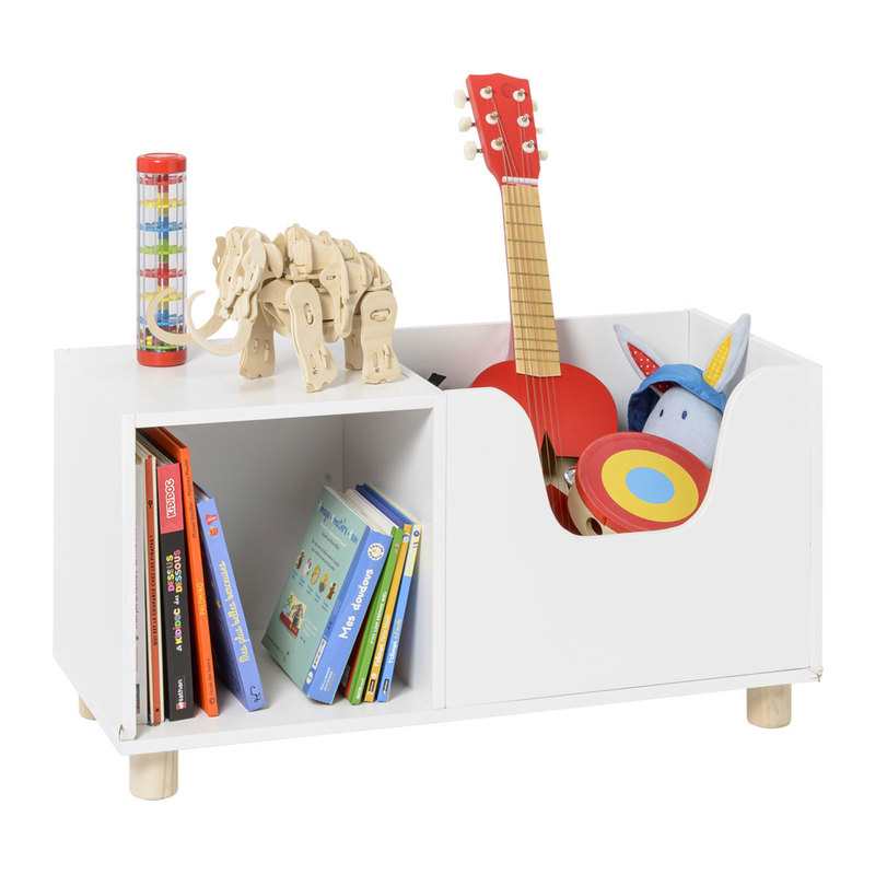 Meuble de rangement jouets blanc 2 en 1 Oxybul
