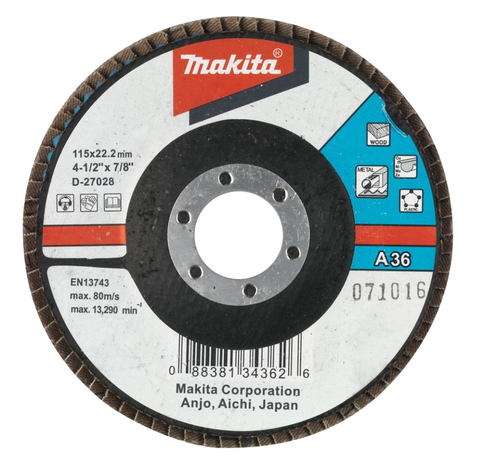 Makita Zubehör D-27028 Lamellenschleifscheibe 115 K36 (1 Stück)