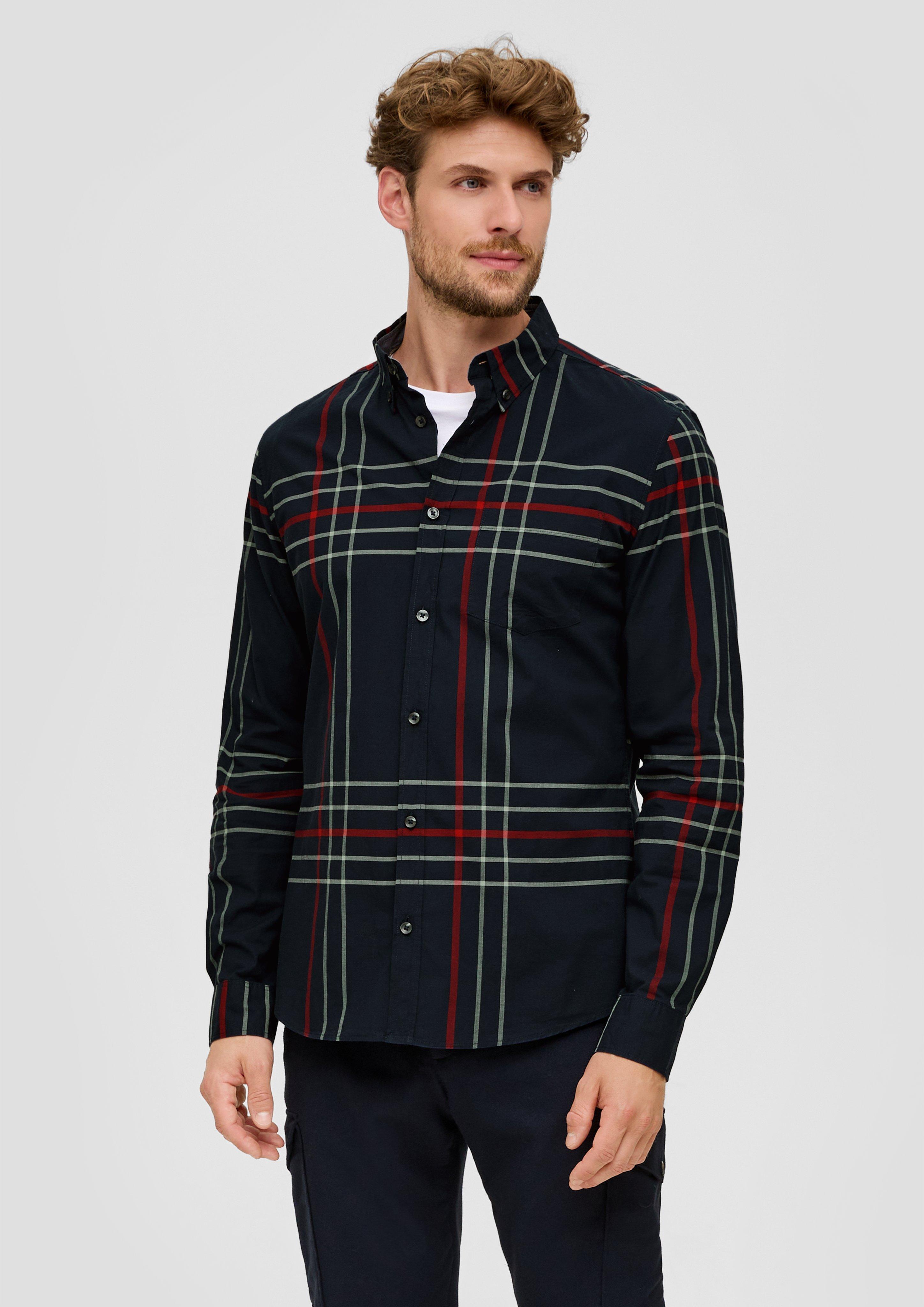 Slim: Karohemd aus Baumwollstretch  2133495-59N2