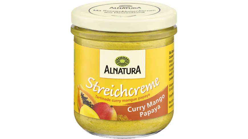 Alnatura Bio Streichcreme Curry Mango Papaya 180 g