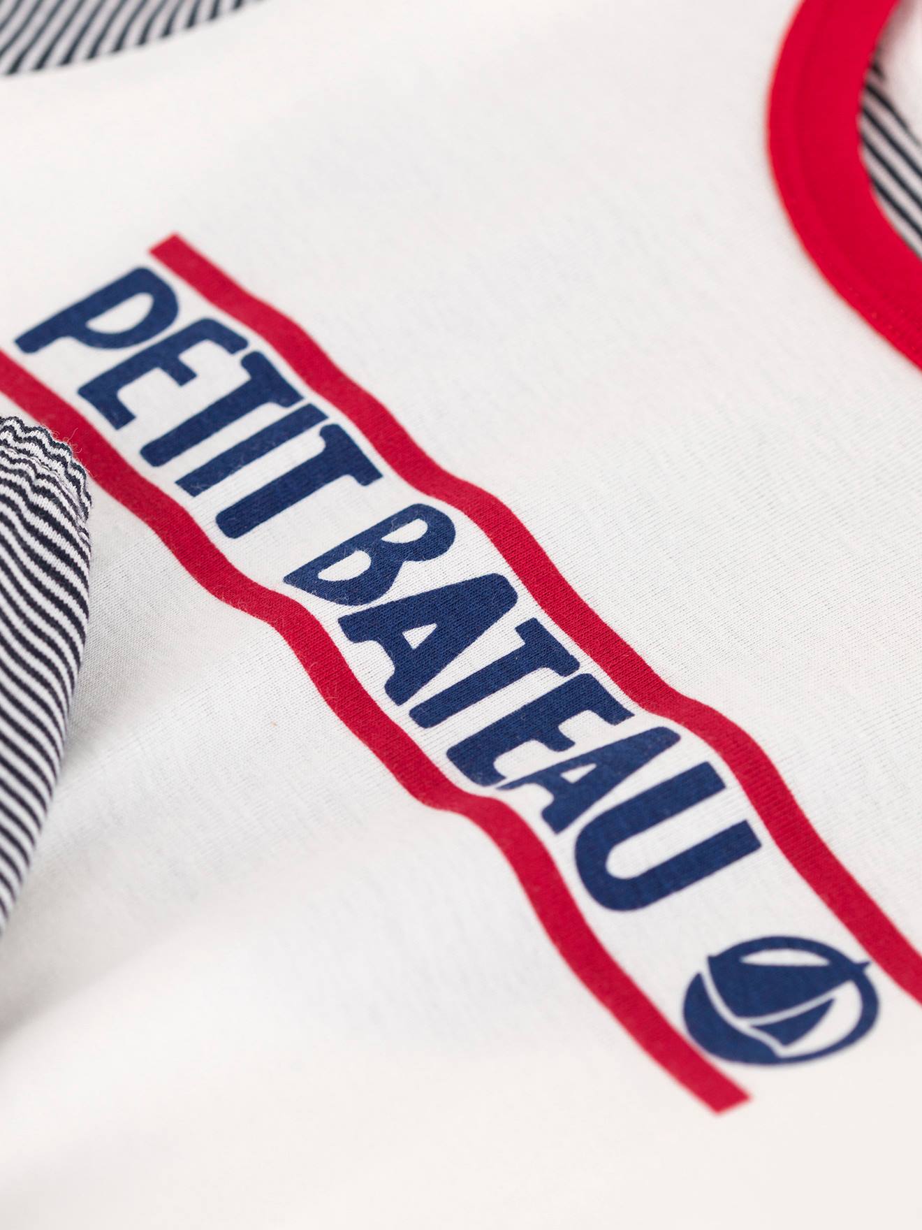 Pyjacourt en coton bio PETIT BATEAU marine