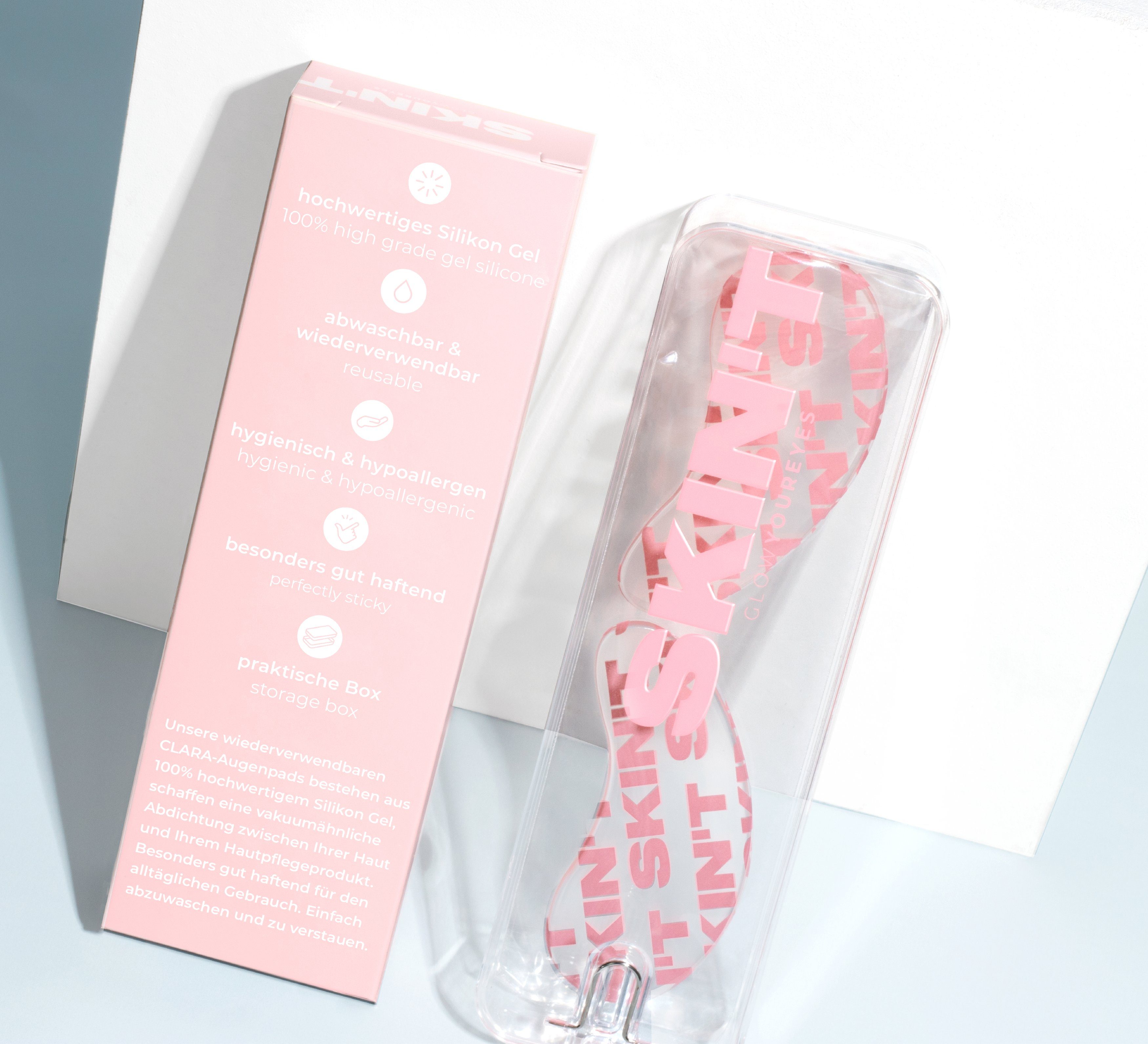 SKINT Augenpads SKINT EYE PADS wiederverwendbare Augenpads, hypoallergenes Silikon Gel, wiederverwendbar abwaschbar Anti-Falten hypoallergen kühlend pflegend