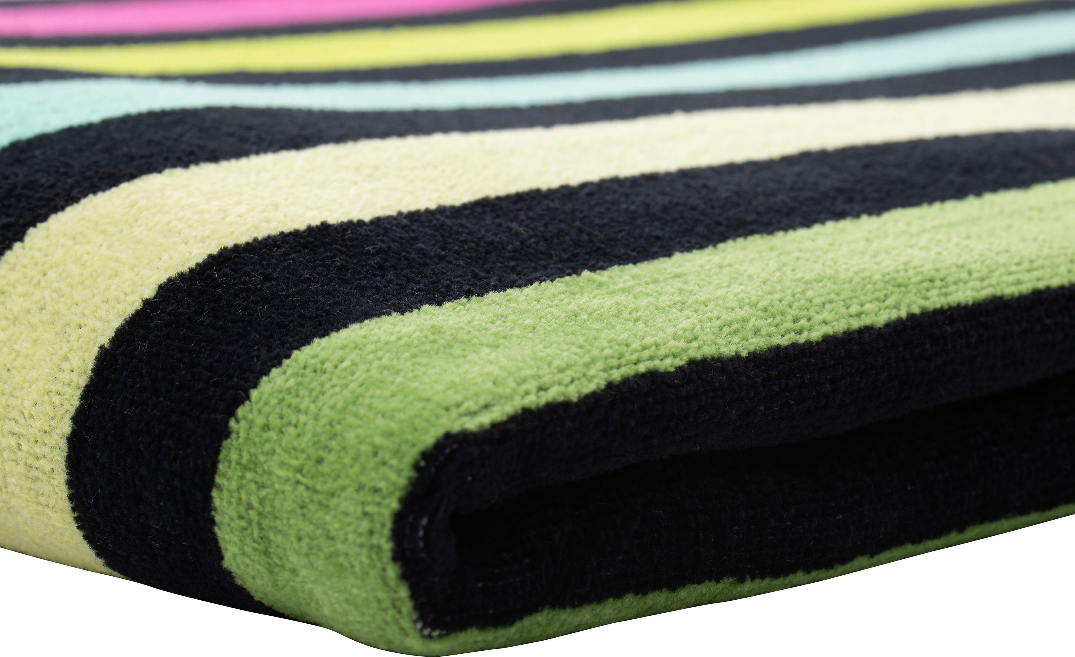 Gözze Strandtuch Streifen 4, Jacquard-Velours (1-St), Badetuch, modern gestreift, reine Baumwolle