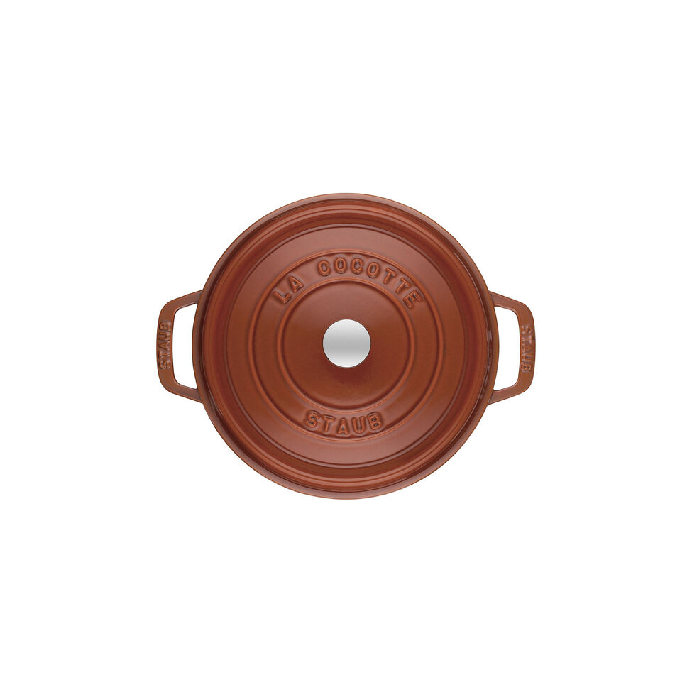 Cocotte 26 cm, rund, Zimt, Gusseisen
