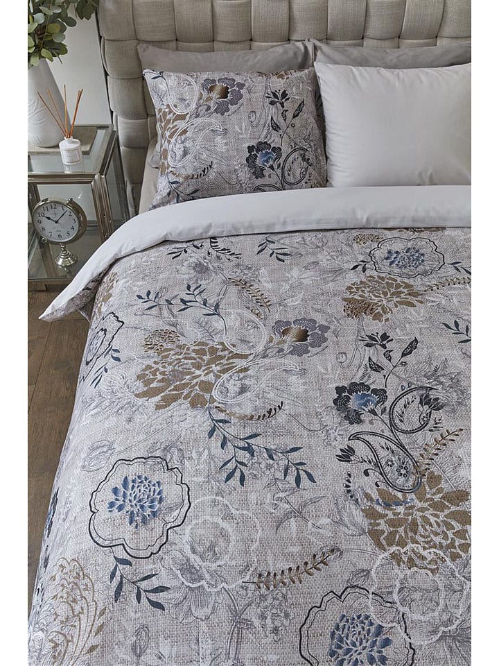 Rivièra Maison Bettwäsche-Set ''Floral Paisley'' in Beige/ Dunkelblau günstig kaufen