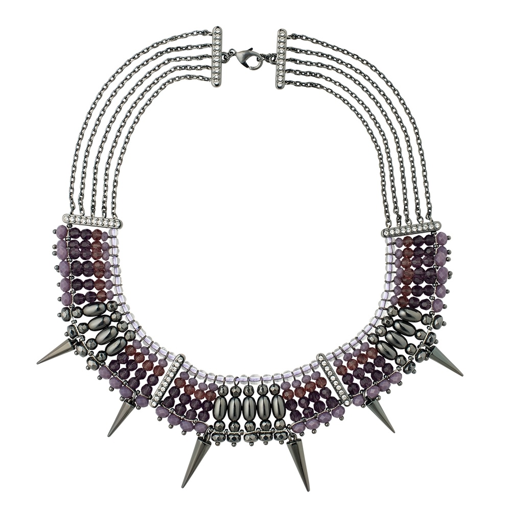 Pippa&Jean Collier tendance Laiton Hématite en Noir collier