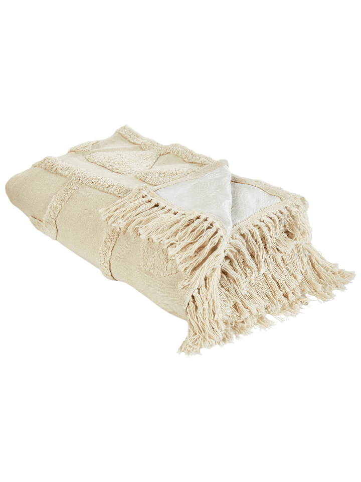 Beliani Picknickdecke GACHINA in Beige - (W) 150 x (H) 1 x (L) 200 cm günstig kaufen onesize