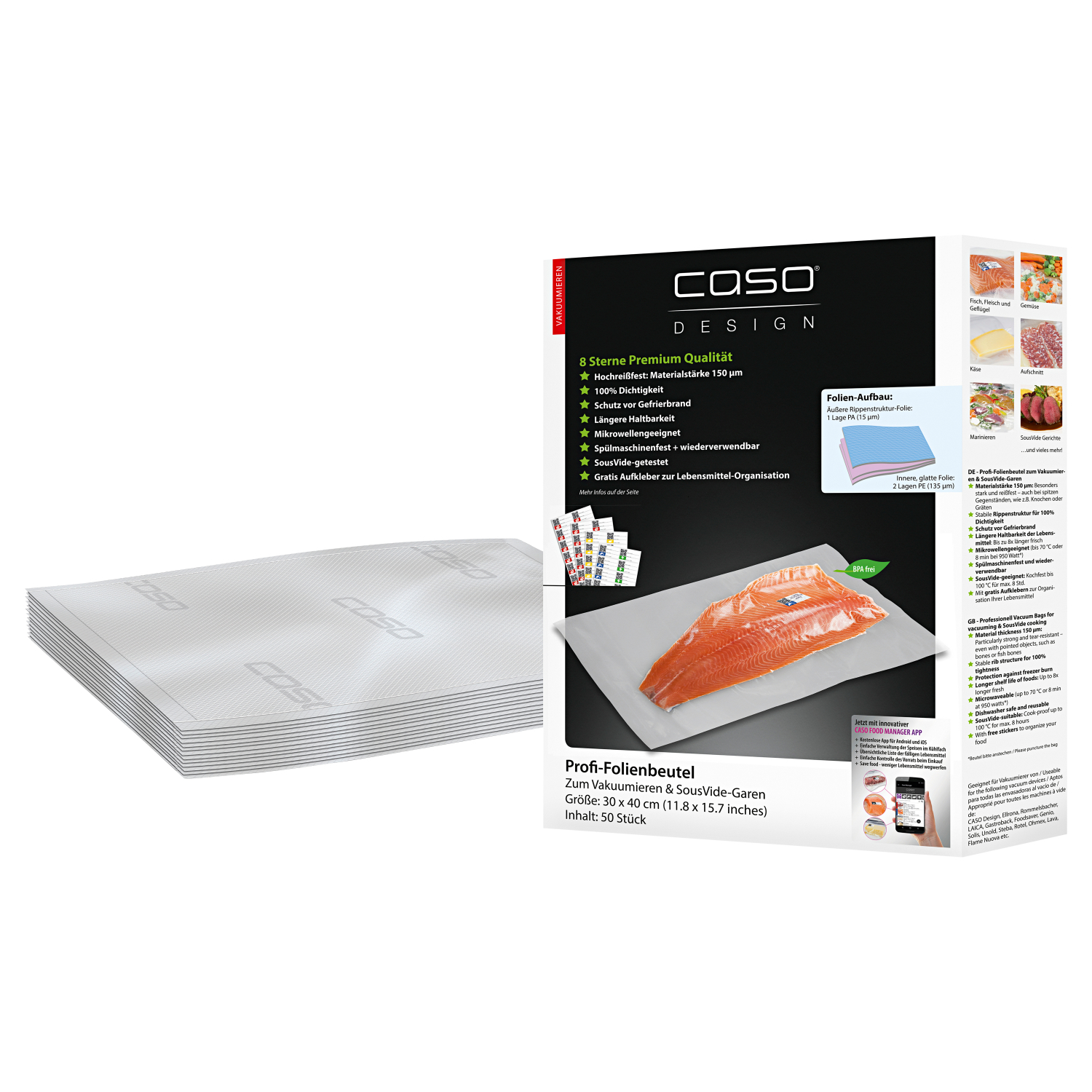 Caso Design Profi - Folienbeutel (30 x 40 cm)