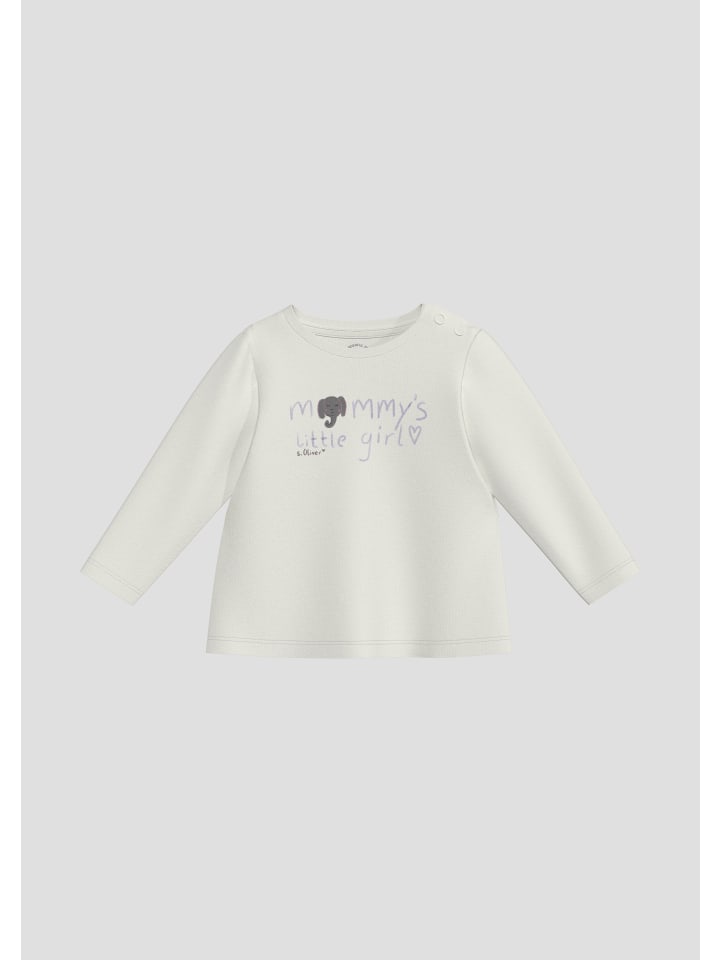 s.Oliver T-Shirt langarm in Creme-weiß günstig kaufen