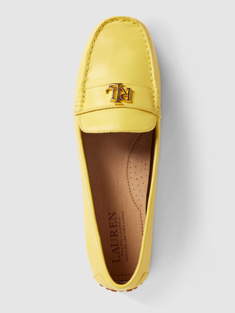 Penny-Loafer mit Label-Detail Modell 'BARNSBURY' in hellgelb