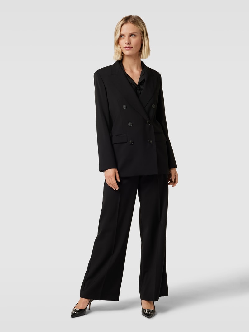 Blazer mit doppelreihiger Knopfleiste Modell 'YARDEN' in schwarz