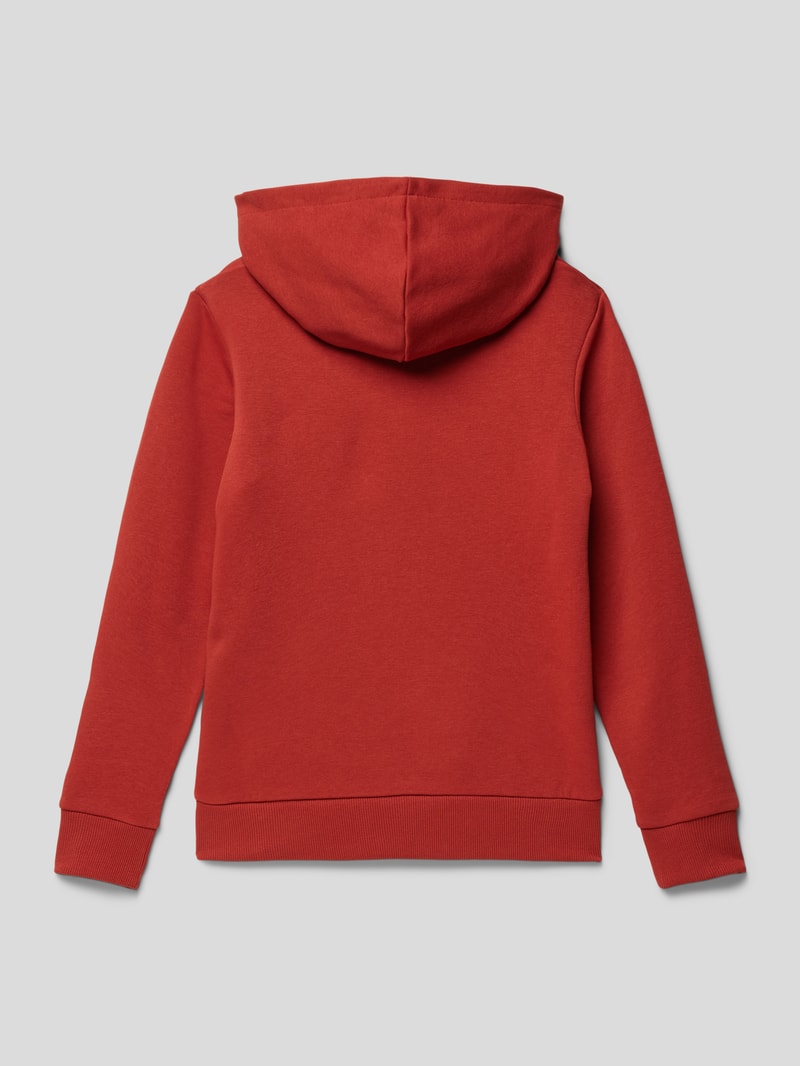 Hoodie mit Label-Print in rot