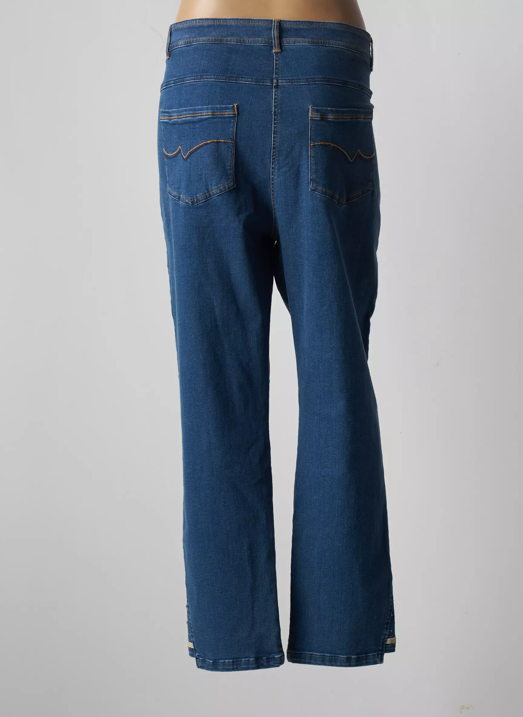 Pause Cafe Jeans Coupe Droite Femme couleur bleu