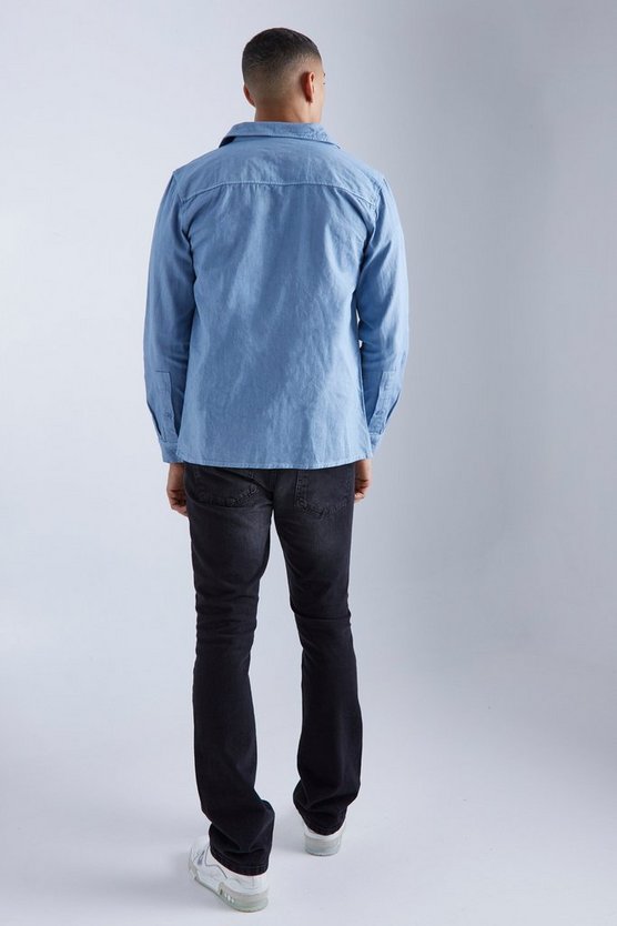 Oversize Overshirt mit Reißverschluss und Tasche