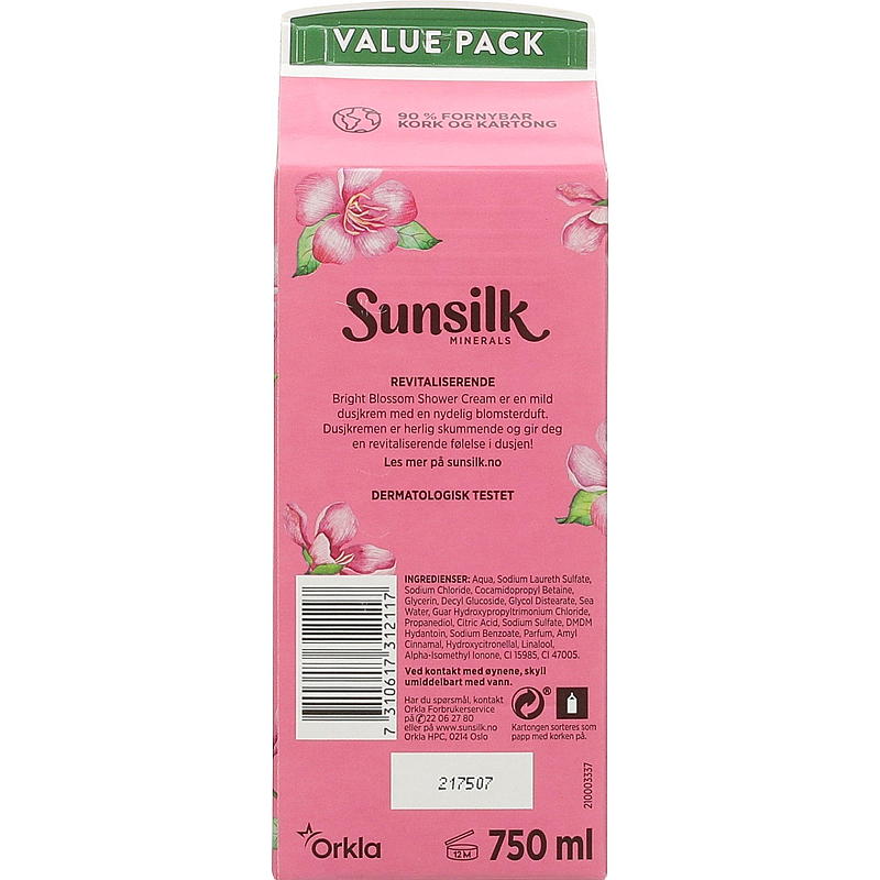 Sunsilk Dusjsåpe 750 ml refill Bright Blossom Sunsilk